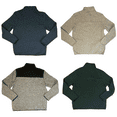 thumbnail image 2 of Eddie Bauer Men's 1/4 Zip Mock Neck Classic Fit Pullover Sweater Fleece (Heather Navy, S), 2 of 3