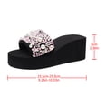 thumbnail image 2 of KALLORY 1Par Zapatilla Cuña Para Mujer Rosa Con Simuladas Material Premium Para Y Casa, 2 of 8