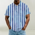 thumbnail image 2 of WRKEKC Mens Short Sleeve Button Down Shirts Casual Loose Button Turn Down Collar Shirt T-Shirt for Versatile Style, 2 of 5