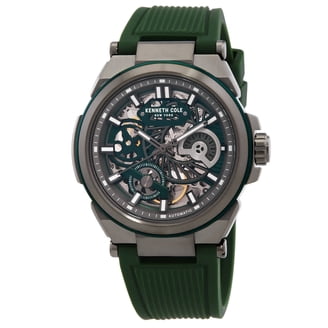 Kenneth Cole Men's KC1865 New York Gunmetal Dial Black Croco
