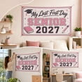 thumbnail image 6 of Back to School Senior 2027 Class of 2027 Banner, My Last First Day Office Classroom Decor, Officially A Senior Wall Hanging Sign for School Year Kickoff Photos (72x48 Inch, Pink), 6 of 7