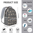 thumbnail image 6 of Cute Pug Puppies Backpack for School,Cute School Bag,Schoolbag with Adjustable Shoulder Straps & Padded Back,15.3"x11"x6.7", 6 of 6