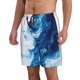 thumbnail image 2 of Balery Blue White Fluid Art Traje de Baño Estilo Hawaiano para Hombre, Shorts de Secado Rápido con Bolsillos-3X-Large, 2 of 6