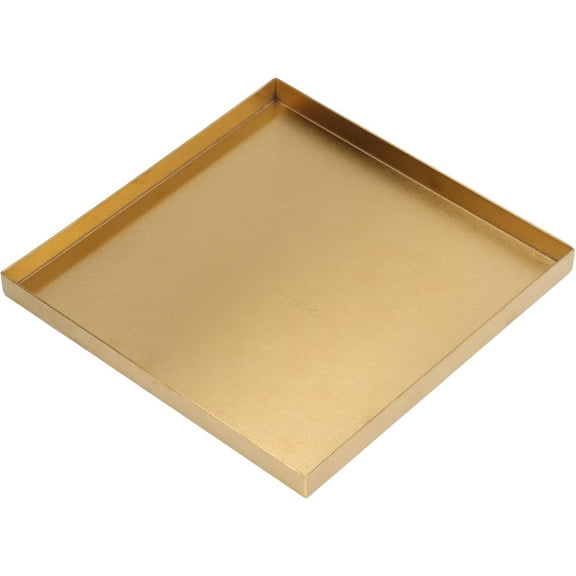 ABCISI Gold Trays for Decor, Stainless Steel Decorative Tray, 8 inch Stainless Steel Square Serving Tray Gold Coffee Table Decor Dishes Cosmetics Organizer Bathroom Vanity Serving Platter