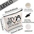 thumbnail image 2 of LEVLO Funny Penguins Cosmetic Make up Bag Animal Lover Gift Peace Love Penguins Makeup Zipper Pouch Bag Penguins Lover Gift For Women Girls, 2 of 6