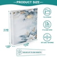 thumbnail image 5 of WOBOGO White Background with Snowflakes File Folders Extra Large Capacity to Hold 200 Sheets of Documents Hard Shell Ring Binder for School Home Office, 5 of 10