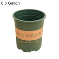thumbnail image 2 of Visland Plastic Planter with Saucer, Dark Green Flower Plant Pot Nursery Seedling Planter Modern Container Outdoor Indoor Use for All House Plants Herbs Cactus, 2 of 7
