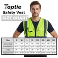 thumbnail image 3 of TOPTIE 8 Pockets High Visibility Safety Vest ANSI ISEA Class 2 Reflective Vest-Blue-4XL, 3 of 7