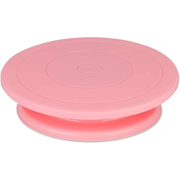 Kootek - Plato giratorio para tartas de 11 pulgadas, gira suavemente soporte giratorio para tartas, kit de decoración de tartas, soporte de exhibición, herramientas para hornear, accesorios, suministros para galletas, cupcakes (blanco) MFZFUKR DLM842-3