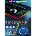thumbnail image 4 of Miroddi Wireless Charging Mouse Pad, Waterproof Gaming Mousepad with 15W Fast Charging, Large Gaming Mousepad, Computer Keyboard Mat for Home, Office, 4 of 7