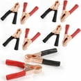 thumbnail image 1 of 10 Pcs Clips en Métal pour Alligator, Pinces de Test Terminal 50A, Batterie Électrique Crocodile, 1 of 9