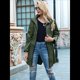 thumbnail image 5 of Chaqueta Impermeable Ligera para Mujer, con Capucha, Mangas Largas y Cremallera, para Actividades Al Aire Libre Verde Oscuro XXL, 5 of 9