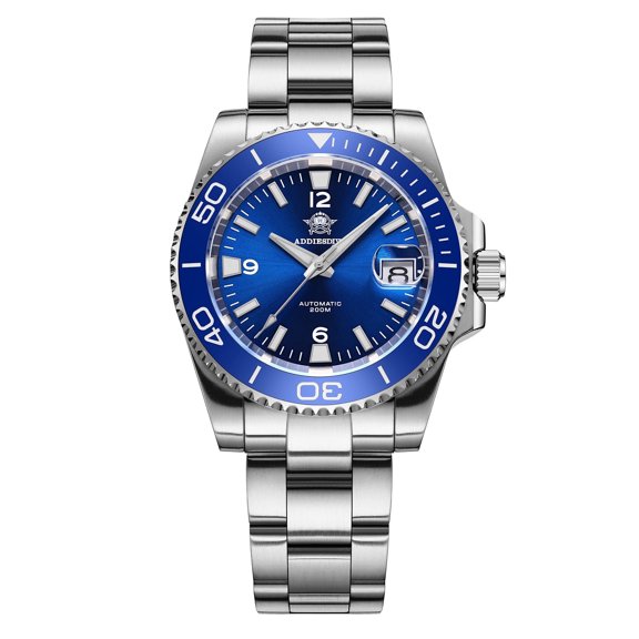 ADDIESDIVE Automatic Men's Watch Luminous 200M Waterproof Diver with Ceramic Bezel & Sapphire Glass, Men's Analog Watch