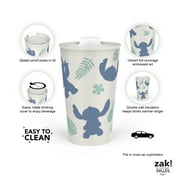 Zak Designs Stitch Java Twist Tumbler, 11oz Double Wall Ceramic Travel Mug