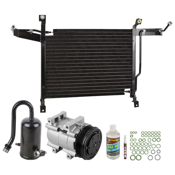 A/C Kit w/ AC Compressor Condenser & Drier For Ford F150 F250 F-150 F-250 Bronco 1990 1991 1992 1993 5.0L 5.8L 302 351 - BuyAutoParts