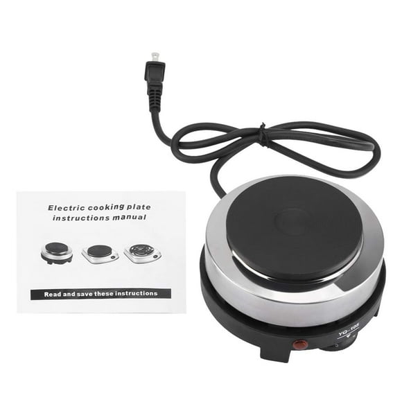 FTVOGUE 110V Mini Estufa Eléctrica 500W,Estufa Eléctrica Portátil Multifuncional de Temperatura Ajustable para Calentar Leche, Café, Té