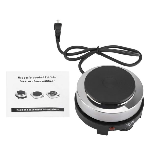 FTVOGUE 110V Mini Estufa Eléctrica 500W,Estufa Eléctrica Portátil Multifuncional de Temperatura Ajustable para Calentar Leche, Café, Té