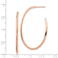 thumbnail image 3 of 14k Rose Gold Polished Knife Edge Oval 2mm Post Dangle Earrings TF1432R, 3 of 3