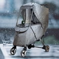thumbnail image 2 of Sunveno Housse Imperméable Universelle pour Poussette, Bouclier Respirant et Imperméable avec Fenêtre Transparente, Gris, 2 of 8