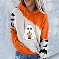 thumbnail image 4 of Oversized Hoodies for Women Halloween Retro Color Blocked Printed Long Sleeved Drawstring Fall Winter Clothes, 4 of 5
