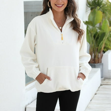 

CAICJ98 Scrub Jackets For Women Long Sleeve Cardigan for Women Button Open Front Cardigans Knit Sweaters Casual Loose Coat Lightweight Outerwear White S