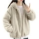 thumbnail image 2 of Abrigo informal con capucha de manga larga y chaquetas para mujer, largo medio, holgado, cálido, grueso, con cremallera, con capucha, de polar para invierno, abrigo/chaqueta informal con capucha de ma, 2 of 5
