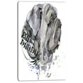thumbnail image 2 of Aggressive Gray Dog Watercolor - Animal Canvas Wall Art, 2 of 3
