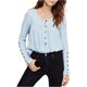 thumbnail image 2 of Free People Blusa tipo túnica con textura de algodón para mujer, azul, pequeña Free People Sayo, 2 of 2