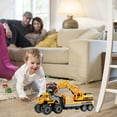 thumbnail image 5 of Construction Toys for Boys, Kids Excavator Crane Toy Construction Trucks Semi Tractor Toys Trailer Lowboy, Toy Trucks for Toddler, Gift for Ages 3 and Up Children Ideal Birthday Party Favor Playset, 5 of 9