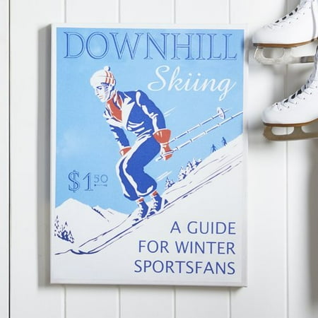 Penny Lane Winter Downhill Skiing Guide Vintage Advertisement on Wrapped Canvas