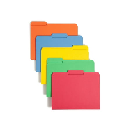 UPC: 0086486119931 | Smead File Folders  Reinforced 1/3-Cut Tab  Letter Size  Assorted Colors  Box of 100