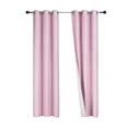 thumbnail image 2 of Gorgeous Home Linen Set of 2 Panels 100% Blackout Bedroom Window Curtain Panels, 84", Pink, 2 of 4