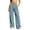 Blue, variant on Dress Pants for Women Wide Leg Plus Size Button Zip Office Pant Ankle Pants with Pockets Slacks Business Trouser