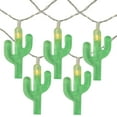 thumbnail image 2 of Northlight 10ct Battery Operated Cactus Summer LED String Lights Warm White - 4.5' Clear Wire, 2 of 5