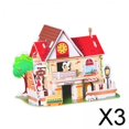 thumbnail image 1 of 3x DIY Rompecabezas 3D Juguetes Cabaña Edificios Montaje Construcción Casas de Juguete Modelo de Construcción para Regalos únicos Adultos Niños Orname 3 piezas, 1 of 8