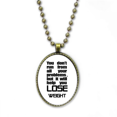 thumbnail image 1 of Perder peso Ingles eslogan Black letra Collar Colgante de cadena vintage Colección de joyas colgantes Unbranded M, 1 of 3