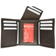thumbnail image 6 of Cowhide Leather Removable Flap Card ID Holder Trifold Wallet 1955 CF, 6 of 16