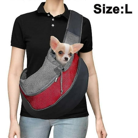 Pet Dog Sling Carrier  Breathable Mesh Travelling Pet Hands-free Bag
