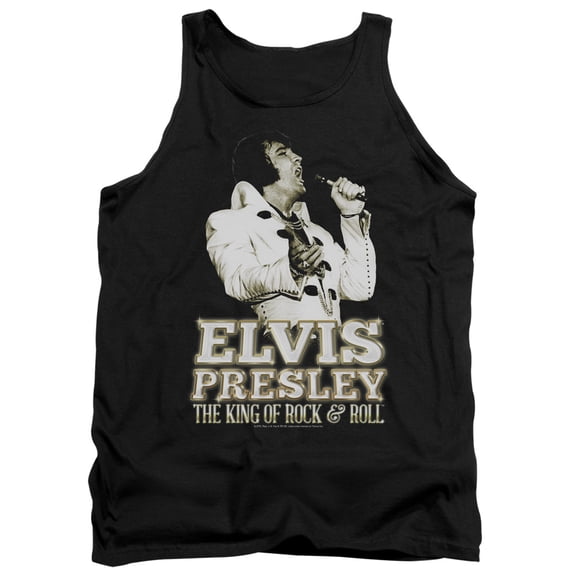 Elvis Presley Golden Adult Tank Top T-Shirt Black