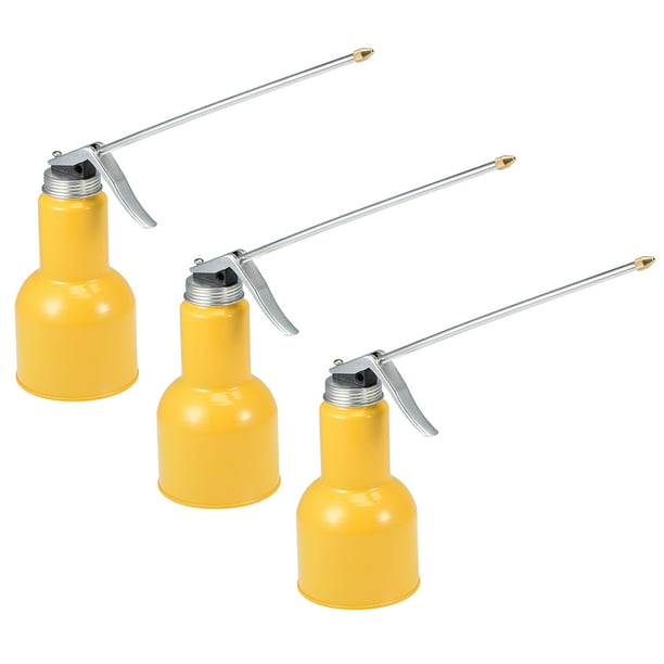 Oil Can Pump Oiler,500ML Metal High Pressure Lubrication Bottle Manual