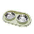 thumbnail image 1 of Mxcell Cuencos Dobles Para Comida Para Perros Y Gatos Cuencos Para Mascotas De Acero Inoxidable Cuencos De Agua Para Perros Con Estación De Pp Antiderrames Y Antideslizante Alimentador De Agua Para Ga, 1 of 5