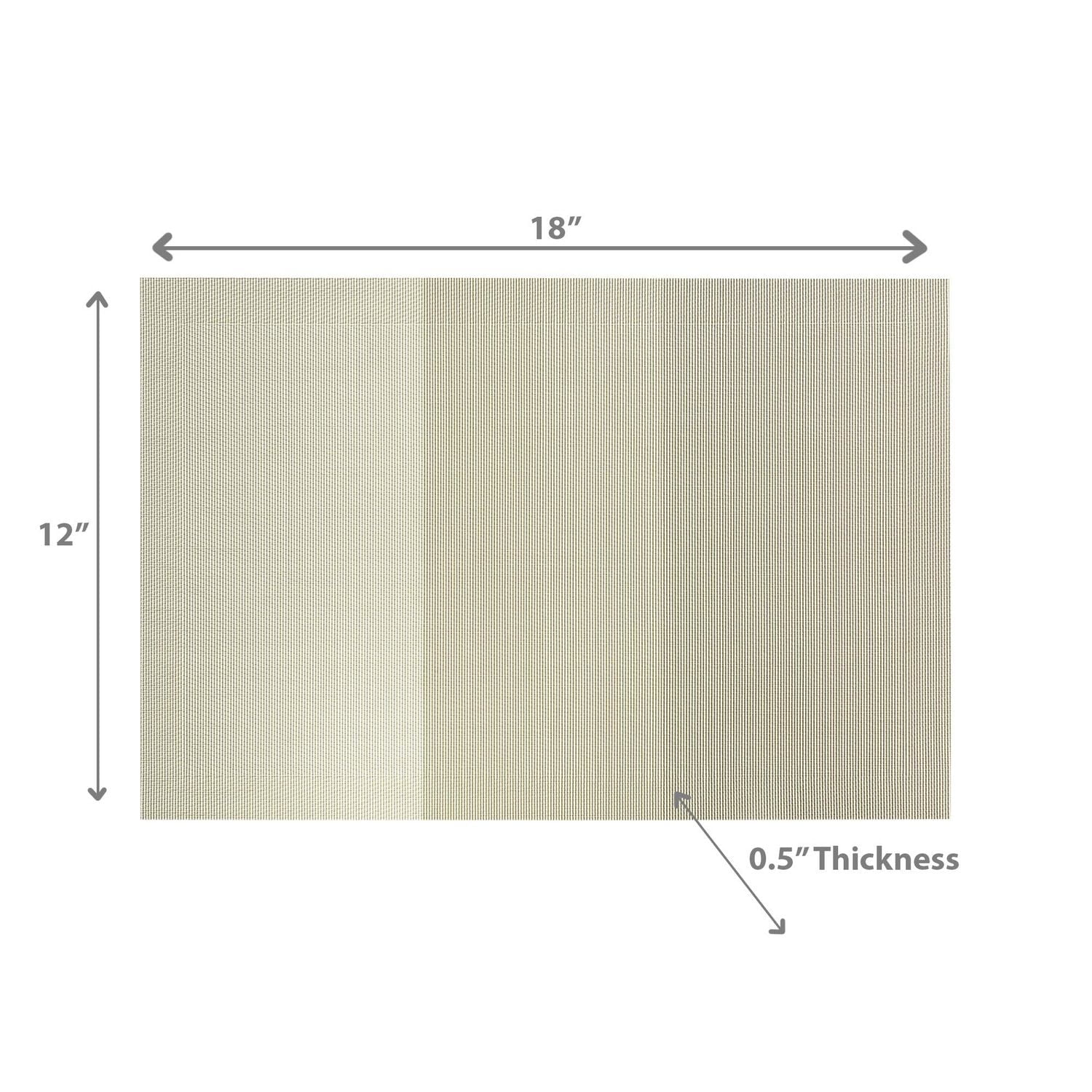 4Pc Tissé Pvc Placemat Maison Sand 12 X 18 - Ensemble De 3