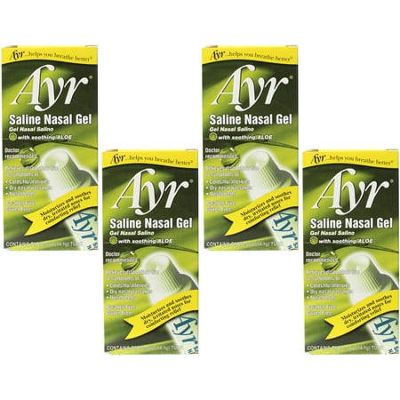 Ayr Saline Nasal Gel with Aloe, 0.5 oz (Pack of 4)