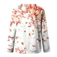 thumbnail image 5 of CLOISE Sweatshirts for Women Floral Graphic Pullover Sweatshirts Crew Neck Long Sleeve Hoodies Shirts Orange Raglan Basic Tops Fall Casual Preppy Clothes XL, 5 of 5