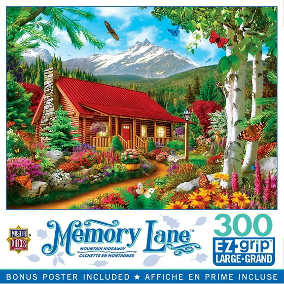 MasterPieces 300 Piece EZ Grip Jigsaw Puzzle - Mountain Hideaway - 18"x24"