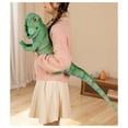thumbnail image 6 of BINGLI Realistic Green Lizard Stuffed Animal Toys, Chameleon Dolls, Reptile Soft Toys Maned Lizards, Wildlife Gifts for Kids (37.4 Inches), 6 of 6