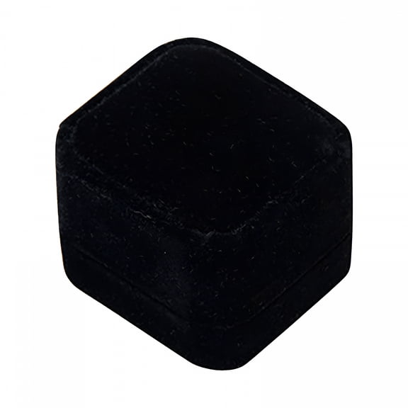 LAMIRO Black 1X Ring Box Gorgeous Ring Box Premium Ring Gifts Box for Wedding Proposal Jewelry Storage Box