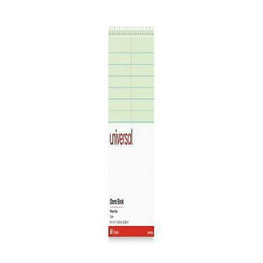 6PK UNV76610 Steno Pads, Pitman Rule, Red Cover, 60 Green-Tint 6 x 9 Sheets