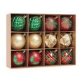 thumbnail image 2 of Xihbxyly Ofertas de Almacén En Oferta Fondo de Decoración de Árbol de Navidad de Papel Kraft, Bola de Navidad, Accesorios de Boda, Juego de Colgantes, Bola de Navidad En Caja Pintada, 2 of 6