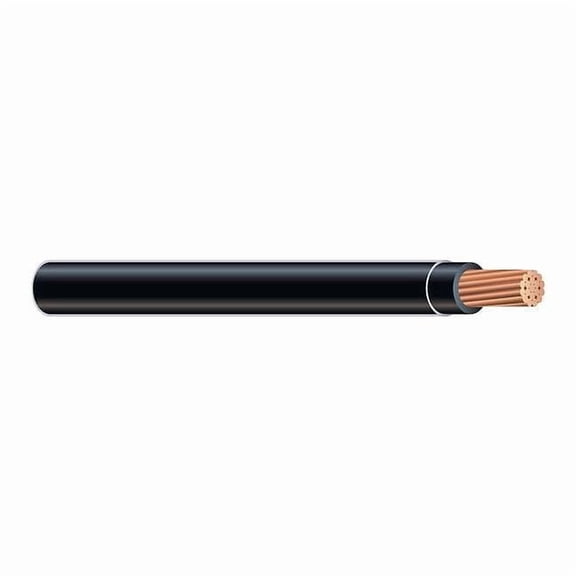 XHHW Building Wire, Copper, 10 AWG, 1C, Black, Stranded, 500 ft 11294604